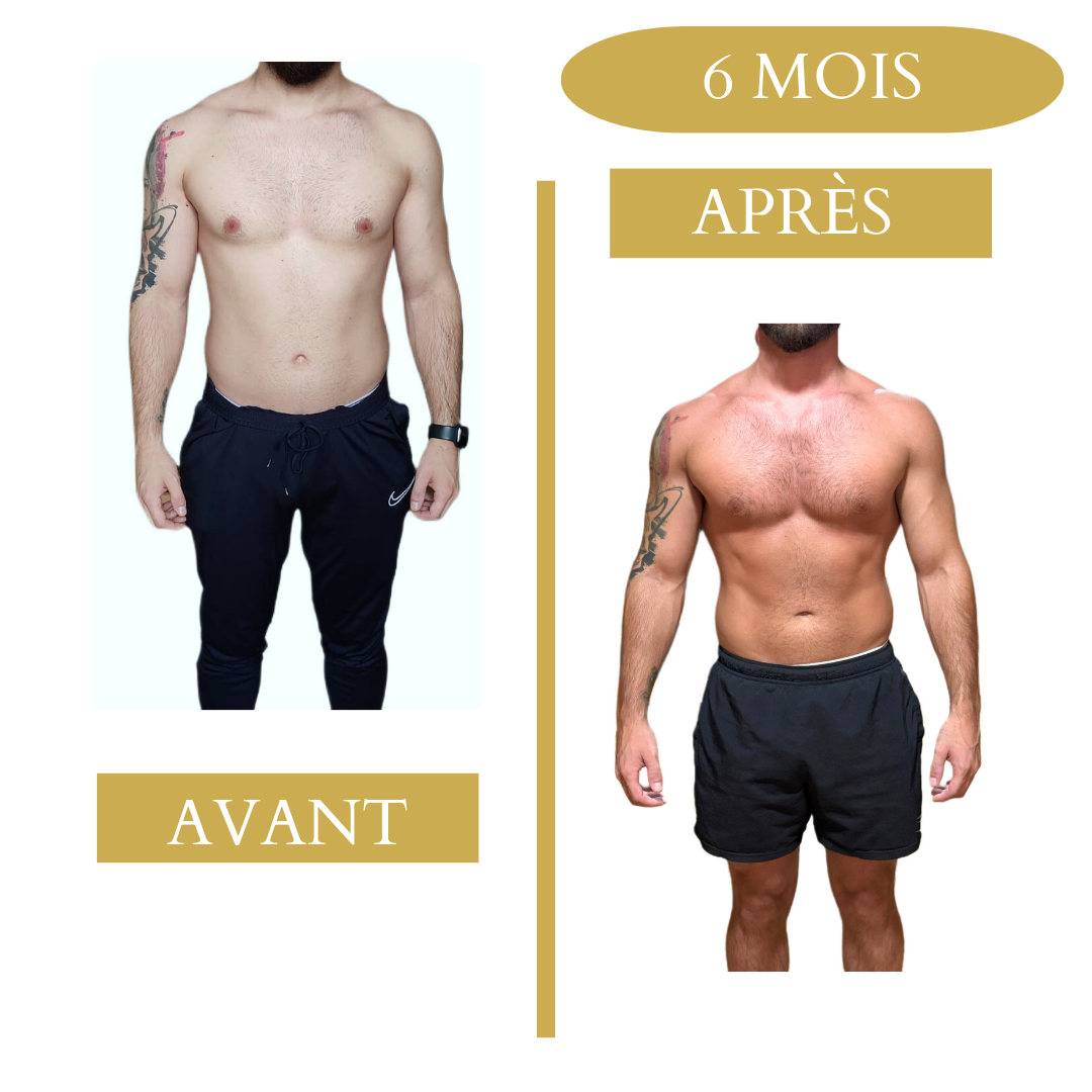 Avant/Après Amandine coaching sportif Nady Bakkouri à Langon